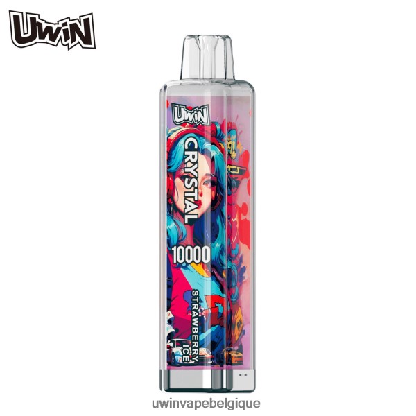 UWIN Crystal Cigarette Électronique - UWIN CRYSTAL 10000 vapes jetables glace à la fraise 84DBZD9