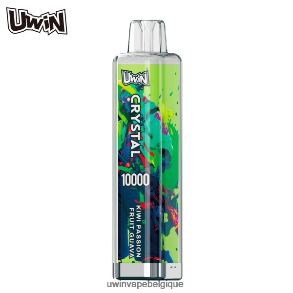 UWIN Crystal Jetable - UWIN CRYSTAL 10000 vapes jetables kiwi fruit de la passion goyave 84DBZD8
