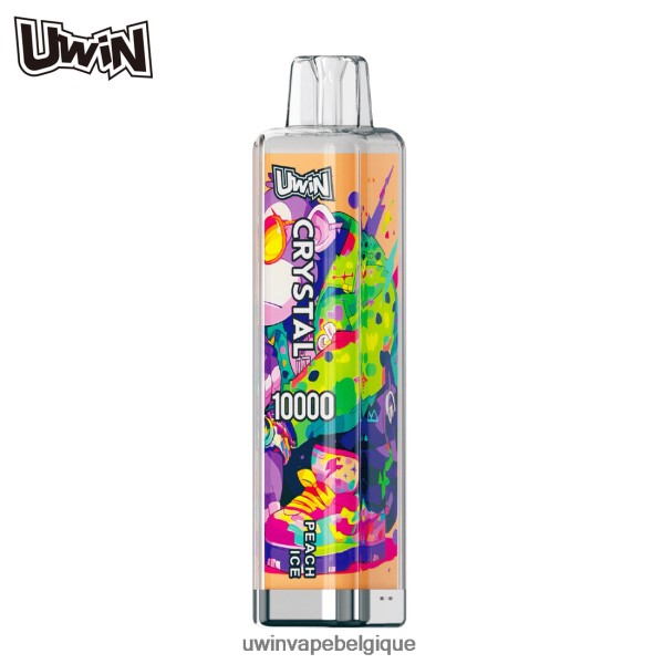 UWIN Vape Belgique - UWIN CRYSTAL 10000 vapes jetables glace à la pêche 84DBZD10