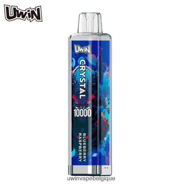 UWIN Vape Belgique - UWIN CRYSTAL 10000 vapes jetables myrtille framboise 84DBZD1