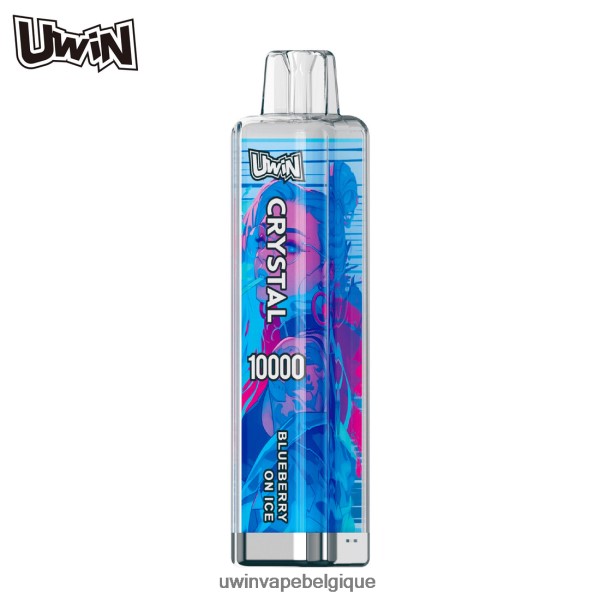 UWIN Vape Boutique - UWIN CRYSTAL 10000 vapes jetables myrtille sur glace 84DBZD4