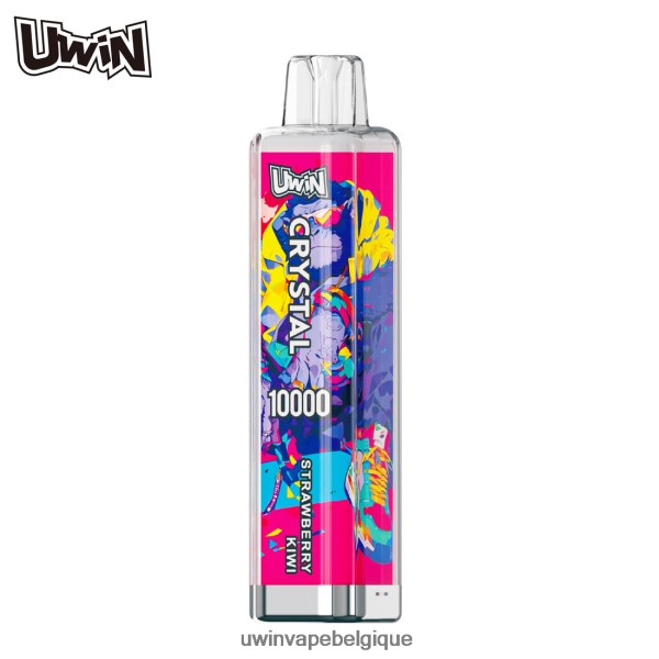 UWIN Vape Bruxelles - UWIN CRYSTAL 10000 vapes jetables fraise-kiwi 84DBZD11
