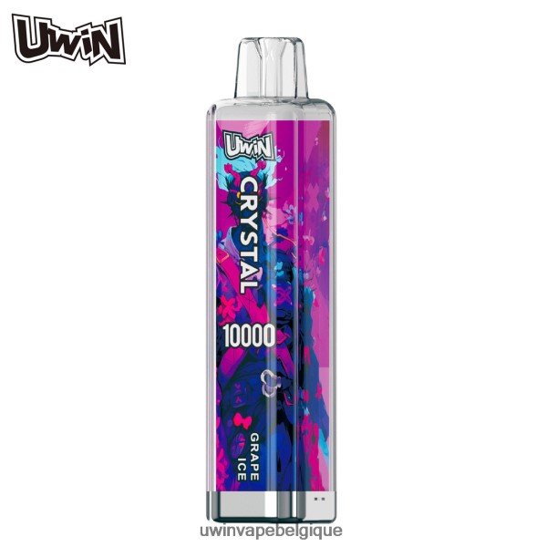 UWIN Vape Bruxelles - UWIN CRYSTAL 10000 vapes jetables glace aux raisins 84DBZD2