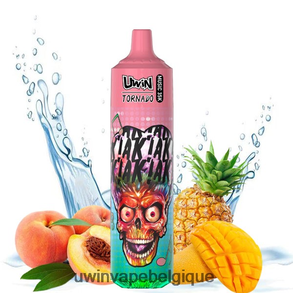UWIN Crystal Prix - UWIN CRYSTAL vape jetable 35k pêche mangue ananas 84DBZD25