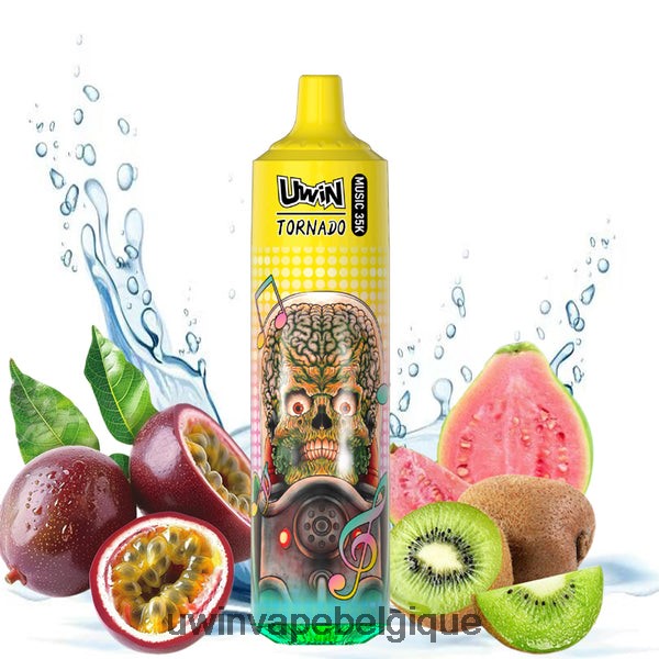 UWIN Vape Avis - UWIN CRYSTAL vape jetable 35k kiwi fruit de la passion goyave 84DBZD23