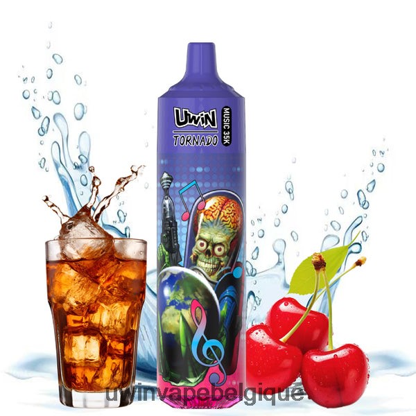 UWIN Vape Belgique - UWIN CRYSTAL vape jetable 35k cola aux cerises 84DBZD28